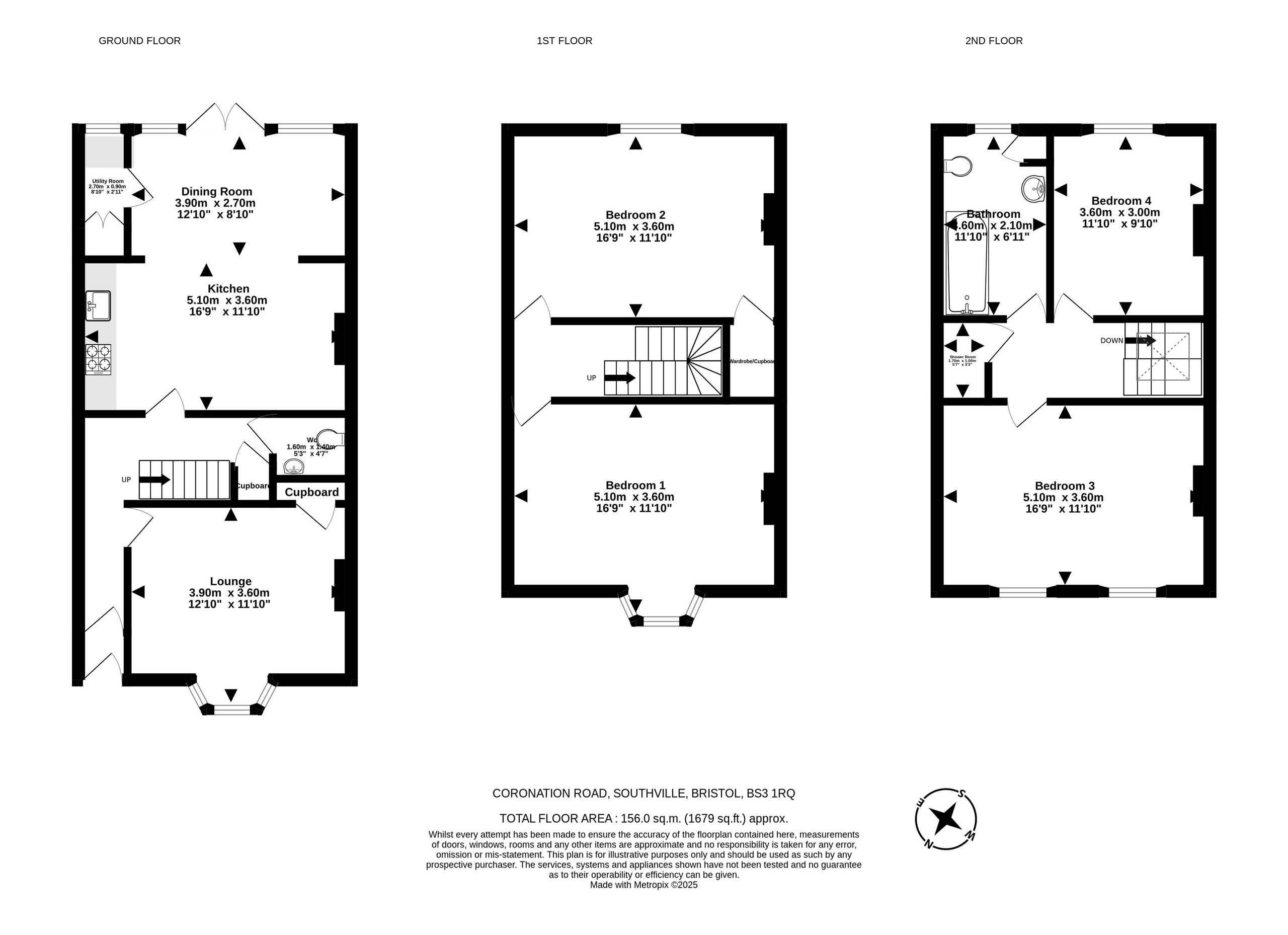 195 Coronation Road, Bristol floorplan