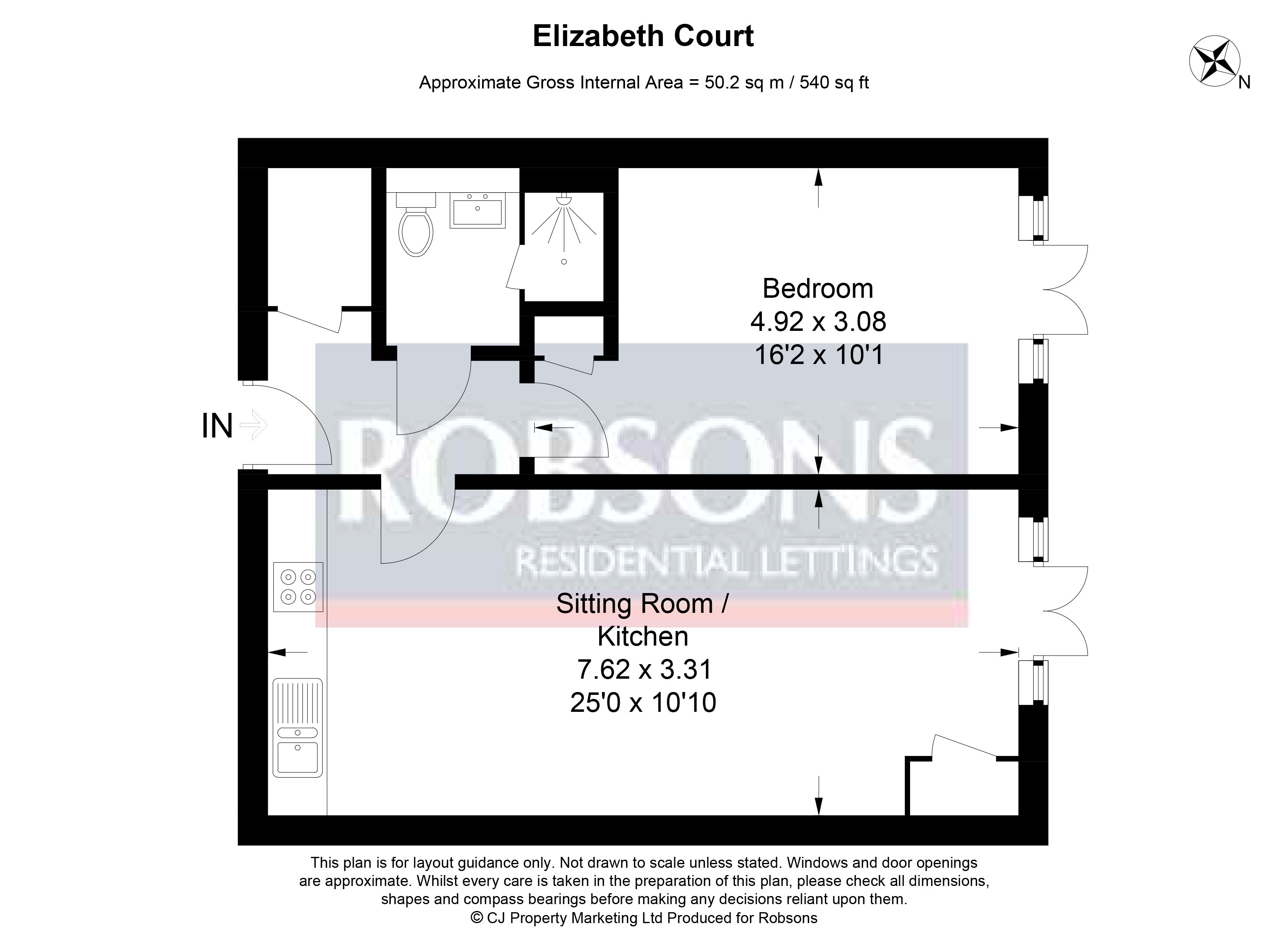 Flat 3  Elizabeth Court 19-21, Bathurst Walk, Iver floorplan