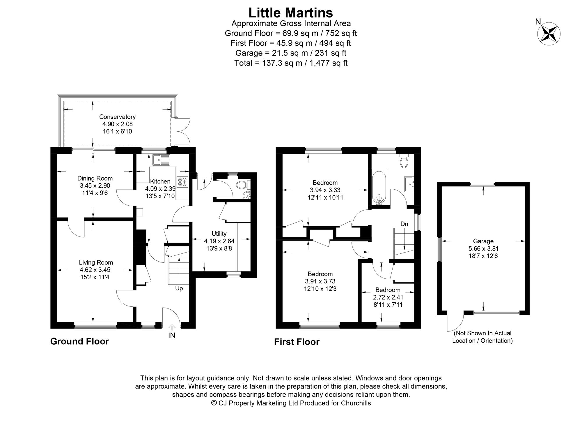 3 Little Martins, Bushey floorplan