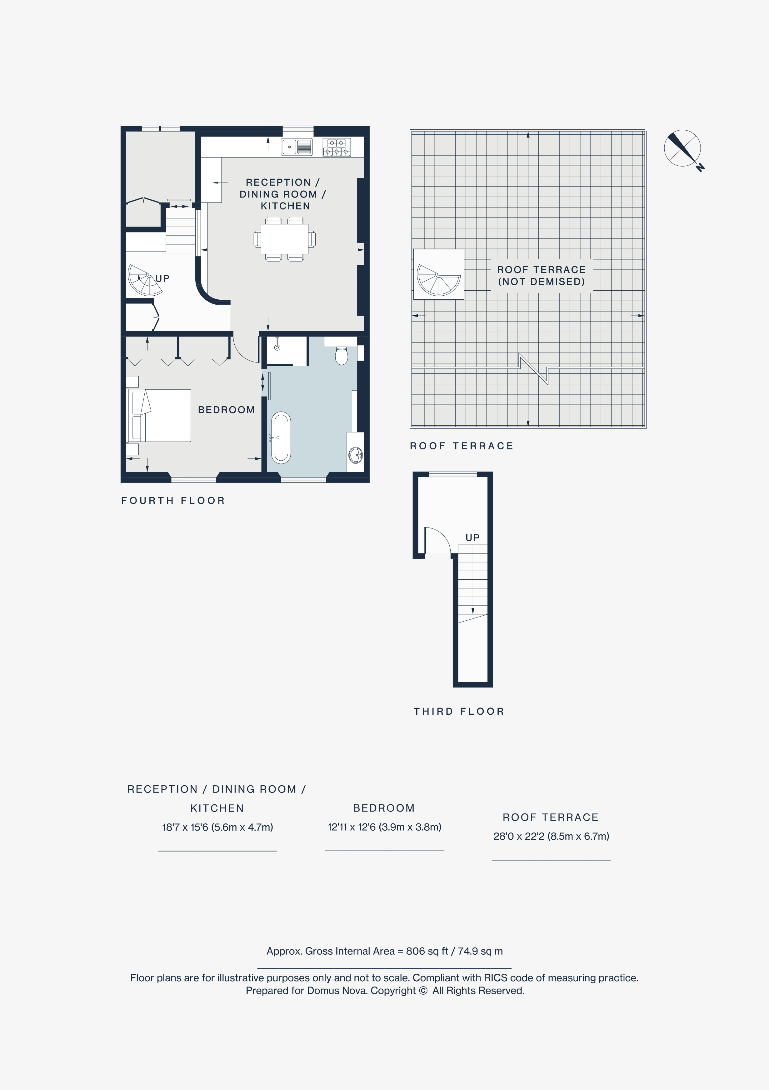 Flat 6, 4, Arundel Gardens, London floorplan
