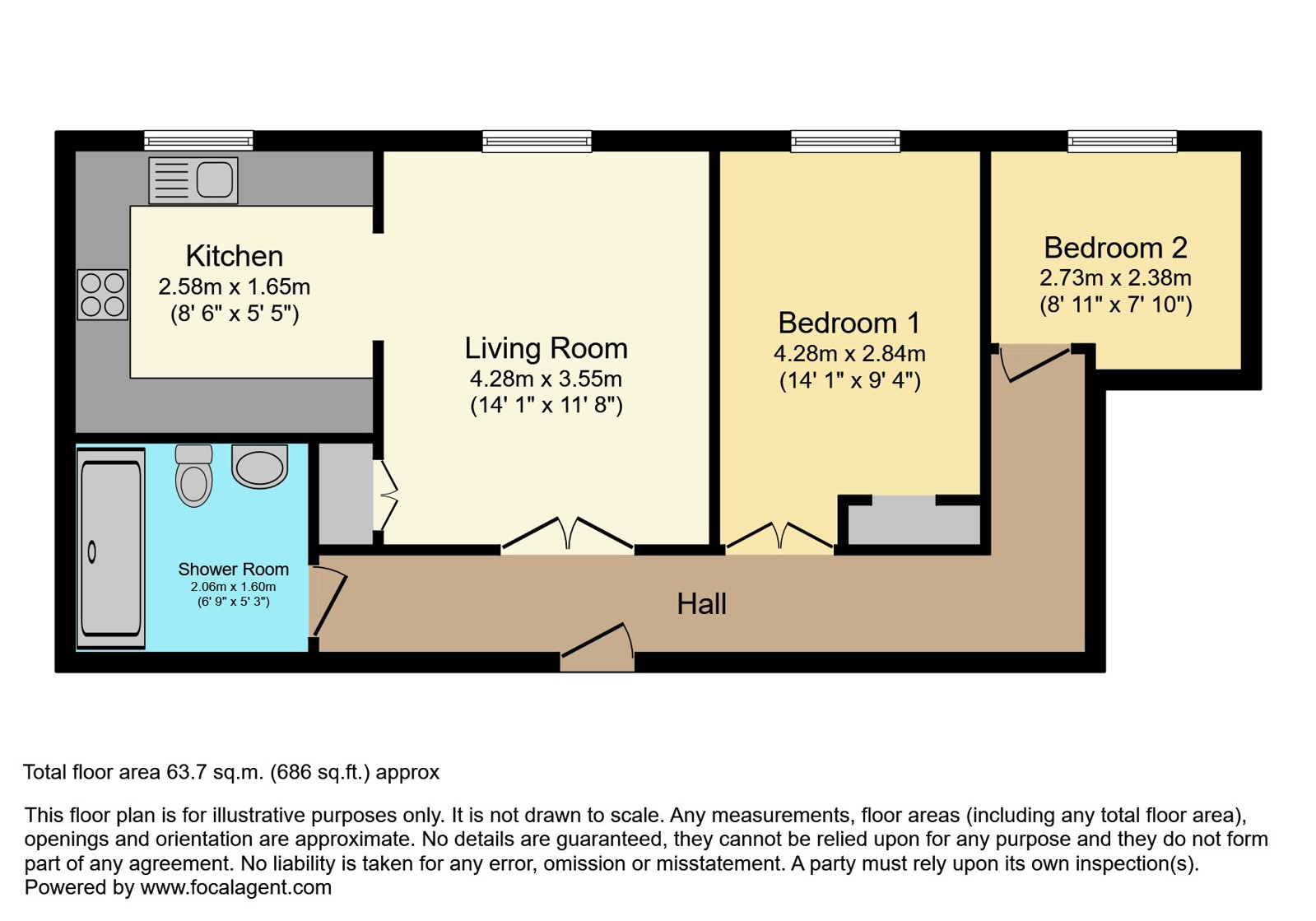 89, Homepine House, Folkestone floorplan