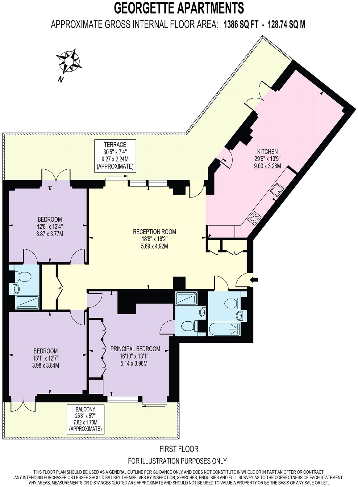 Georgette Apartments, 10 Cendal Crescent floorplan