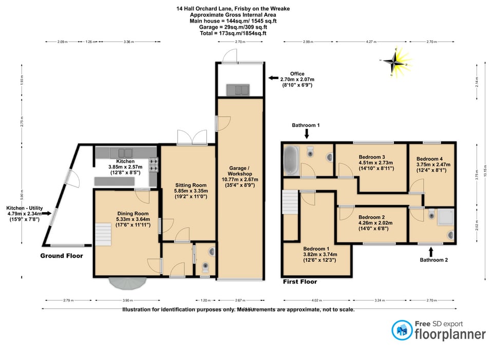 14 Hall Orchard Lane, Frisby on the Wreake, Melton Mowbray floorplan