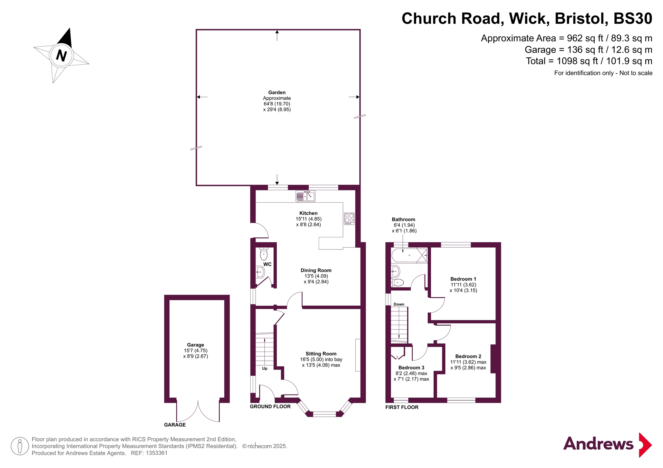 78, Church Road, Bristol floorplan