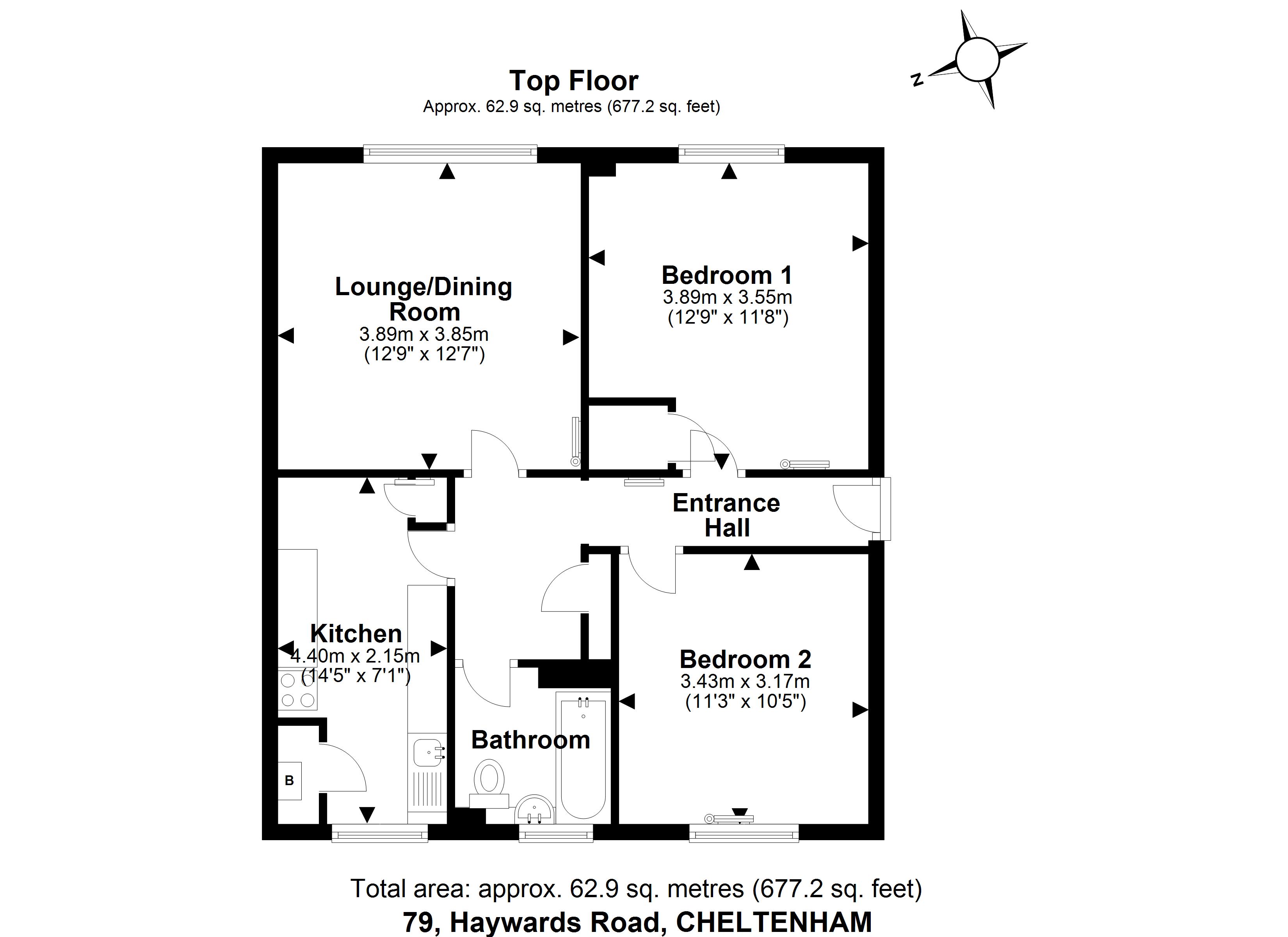 2 Bedrooms Flat for sale in Haywards Road, Charlton Kings, Cheltenham GL52