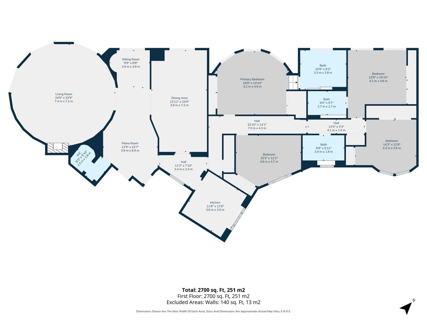Flat 3, 21, Hyde Park Square, London floorplan