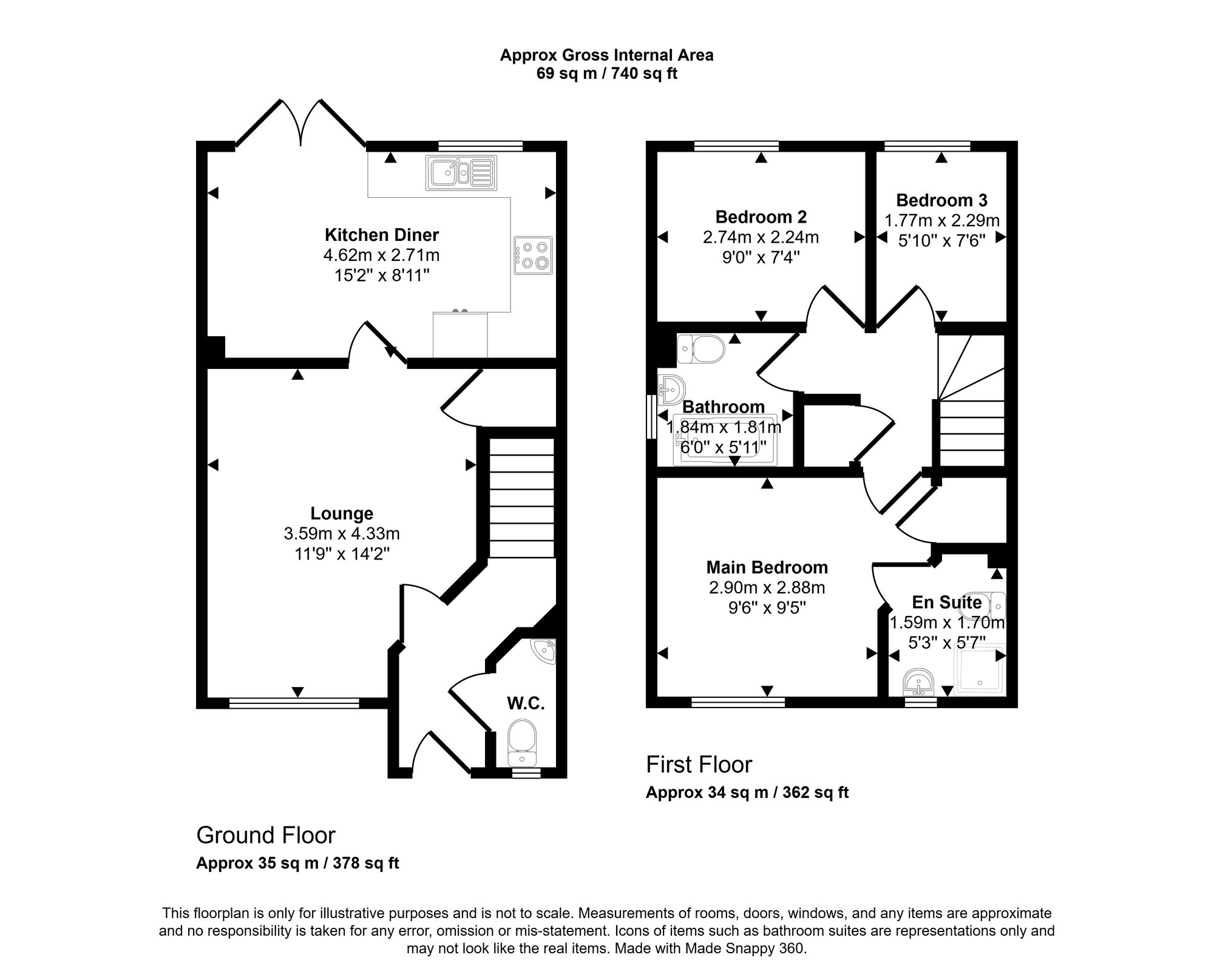 179. Grove Lane, Wigan floorplan
