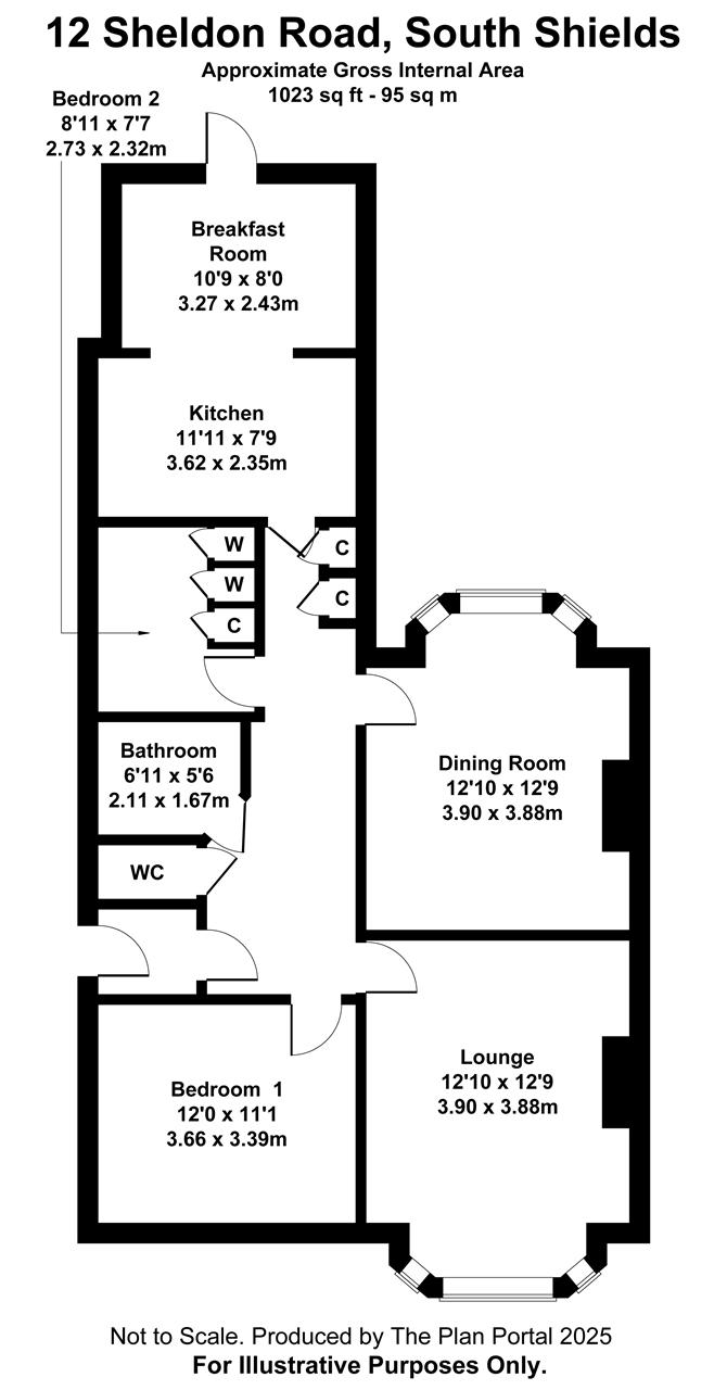 12, Sheldon Road, South Shields floorplan