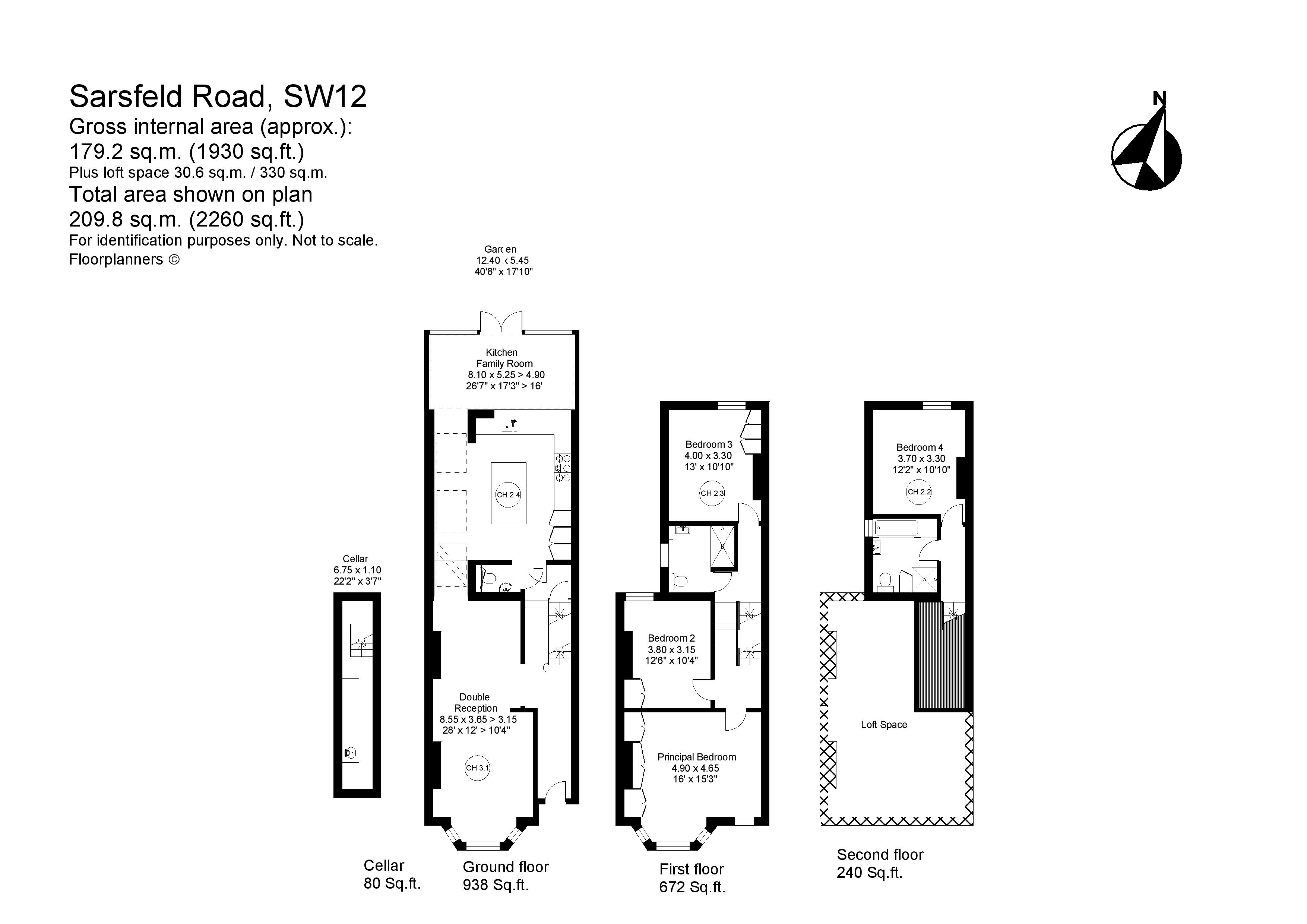 55, Sarsfeld Road, London floorplan