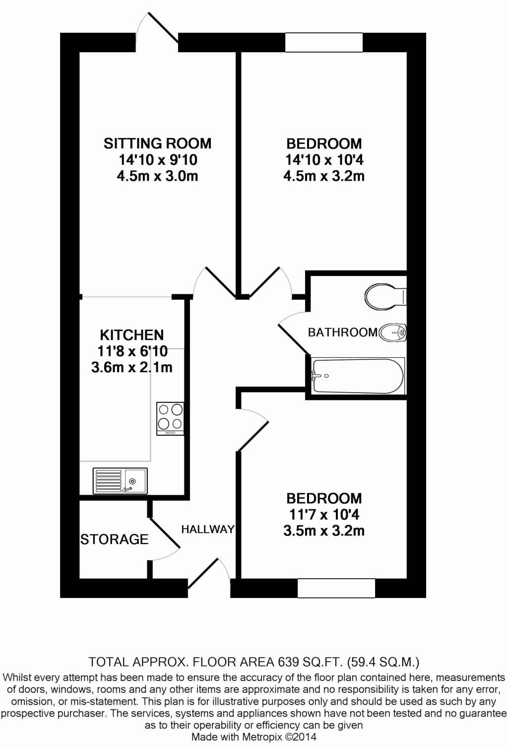 2 Bedrooms Flat to rent in Armidale Place, Bristol BS6