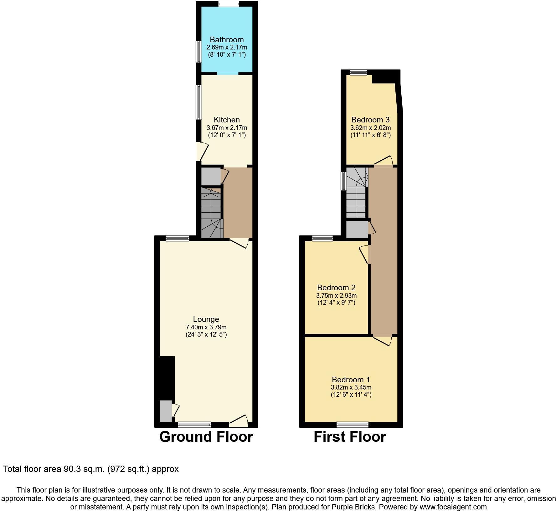 32, Green Lane, Walsall floorplan