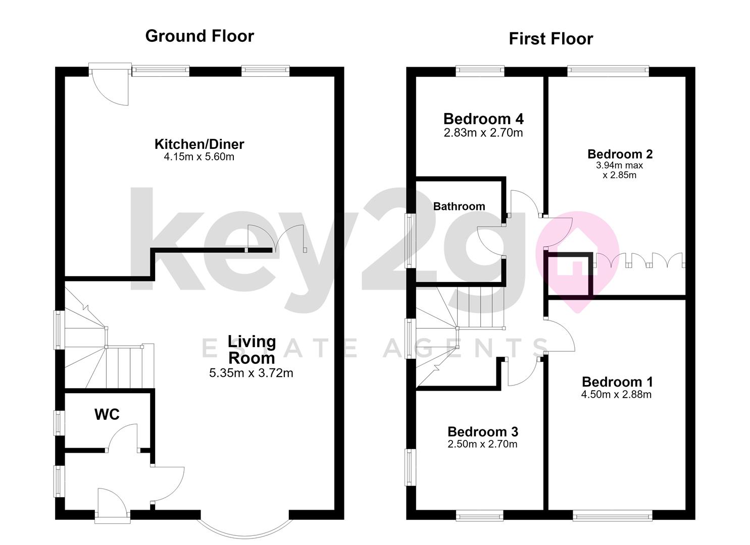 36, Fern Close, Sheffield floorplan
