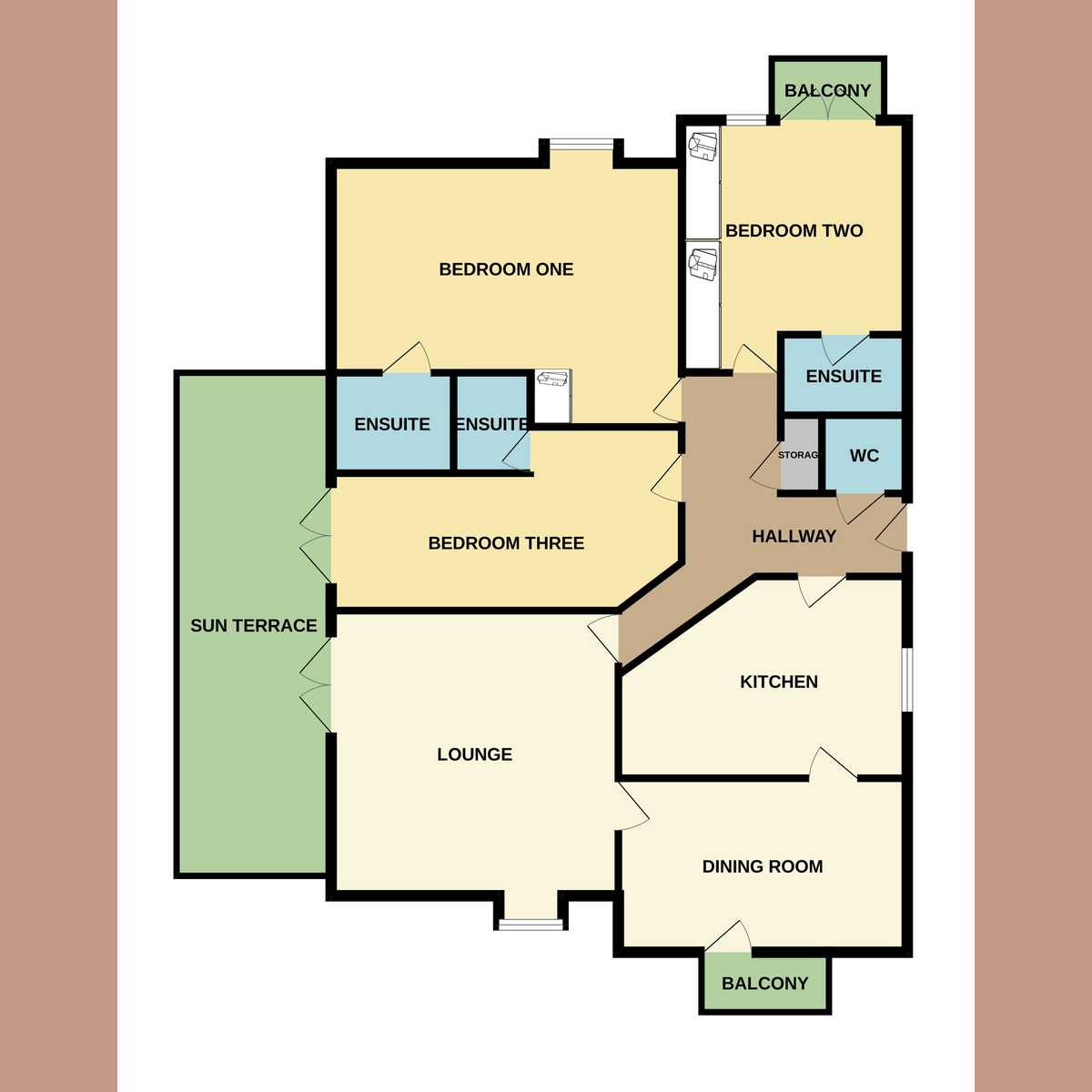 Flat FLAT 21, MATCHAM PLACE, 7 - 9, Pembury Road, Westcliff-on-sea floorplan