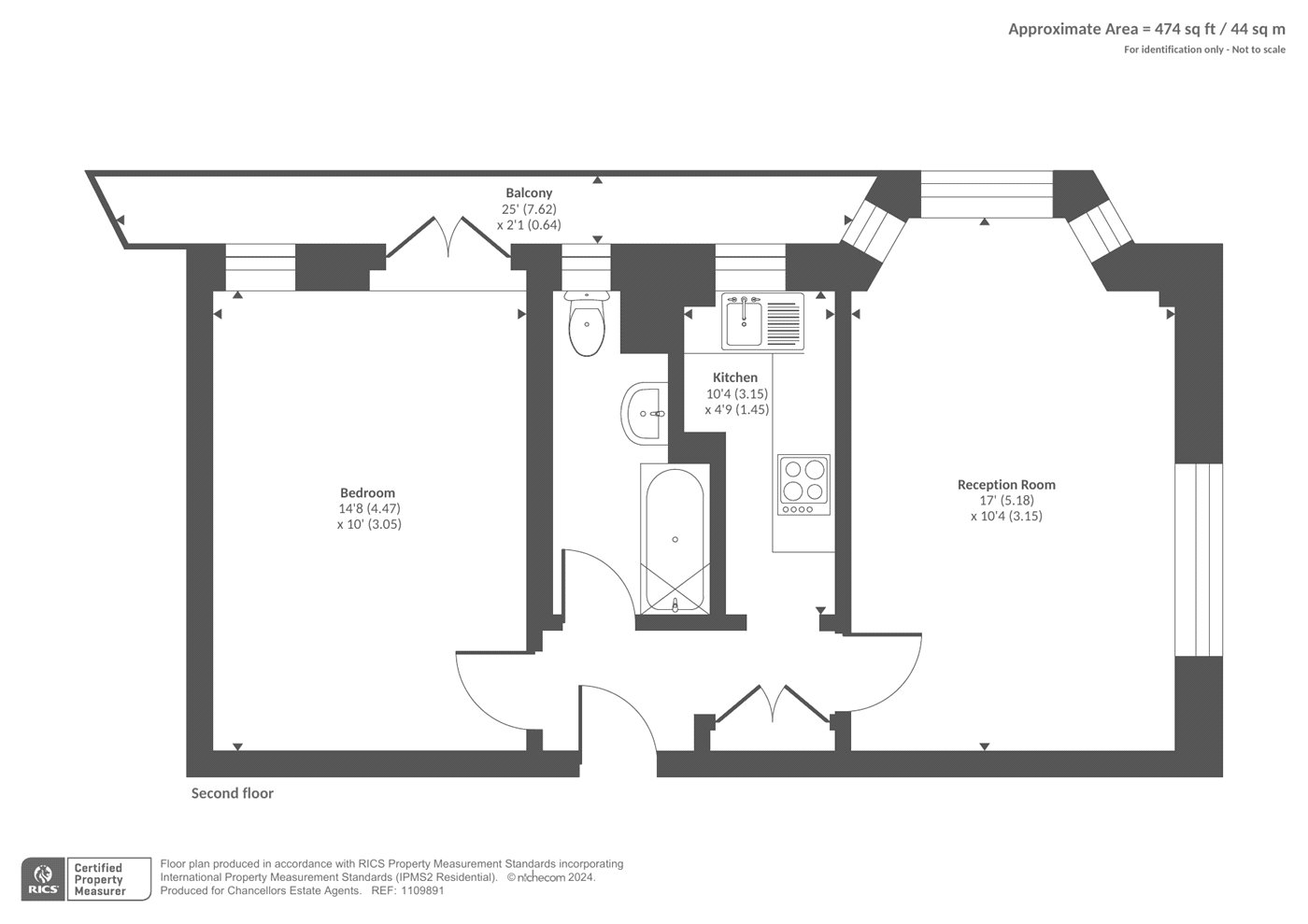 14, Melina Court, St John's Wood floorplan