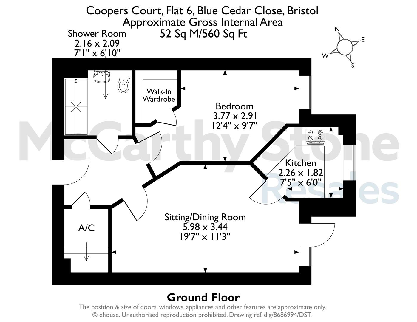 6 Coopers Court, Blue Cedar Close, Yate, Bristol floorplan