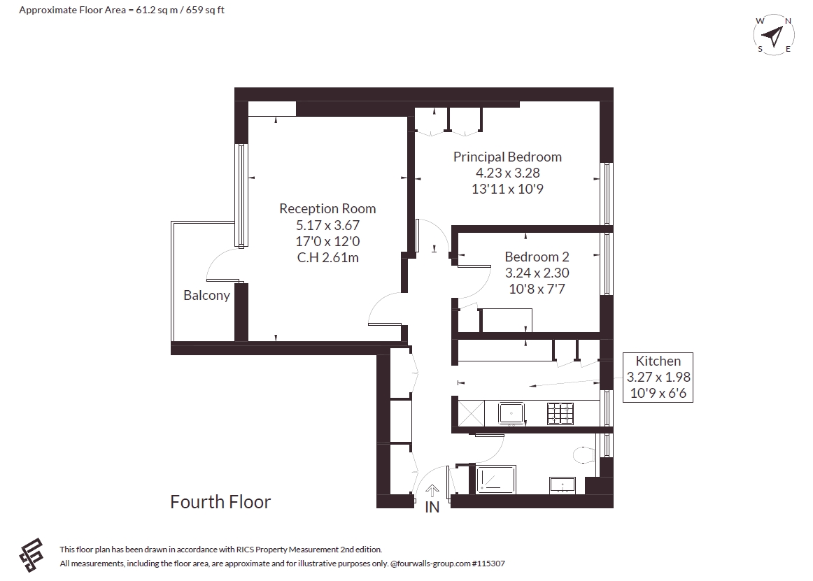 Flat 45, Pond House,, Pond Place, London floorplan