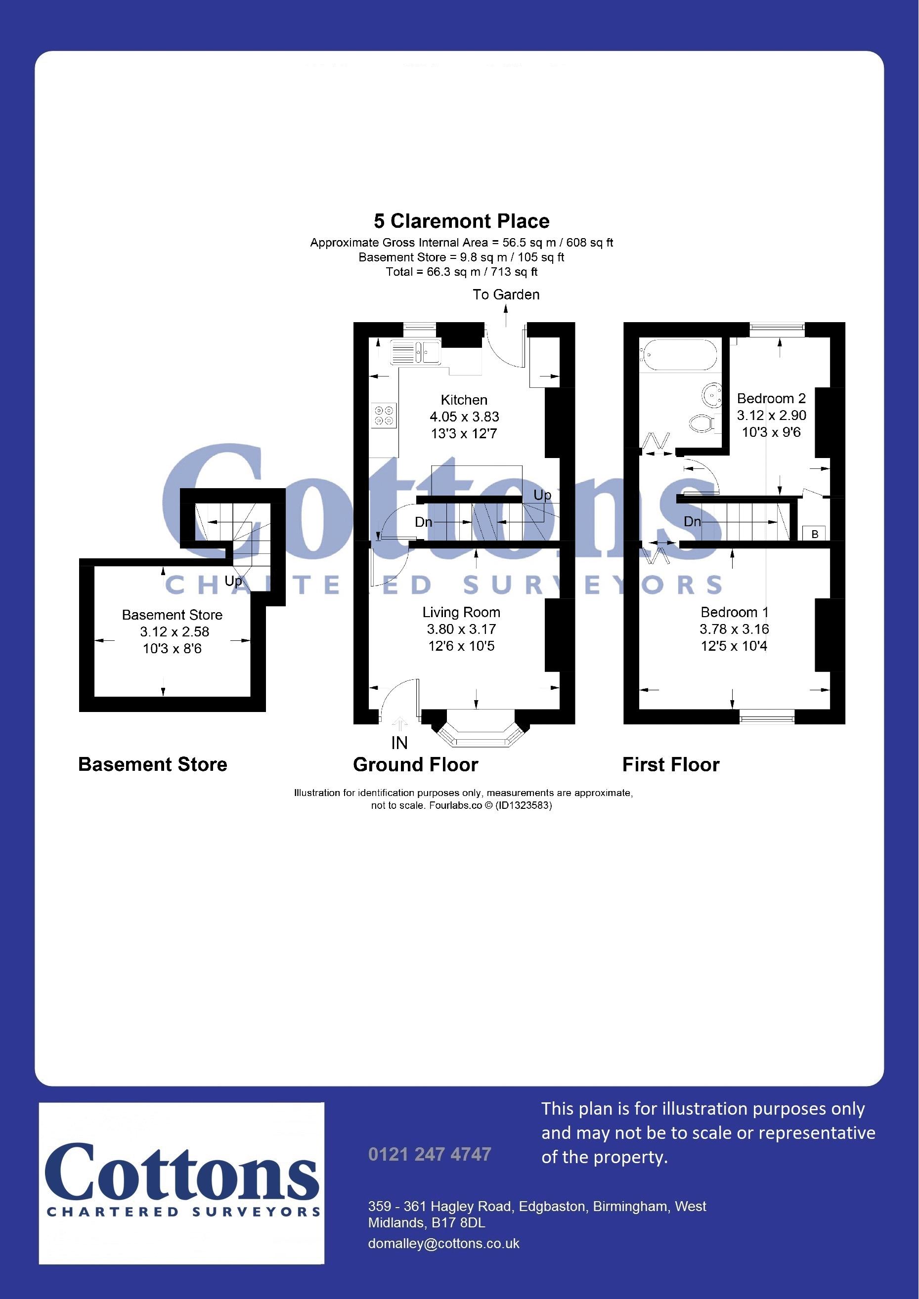 5 Claremont Place, Brookfield Road, Birmingham floorplan