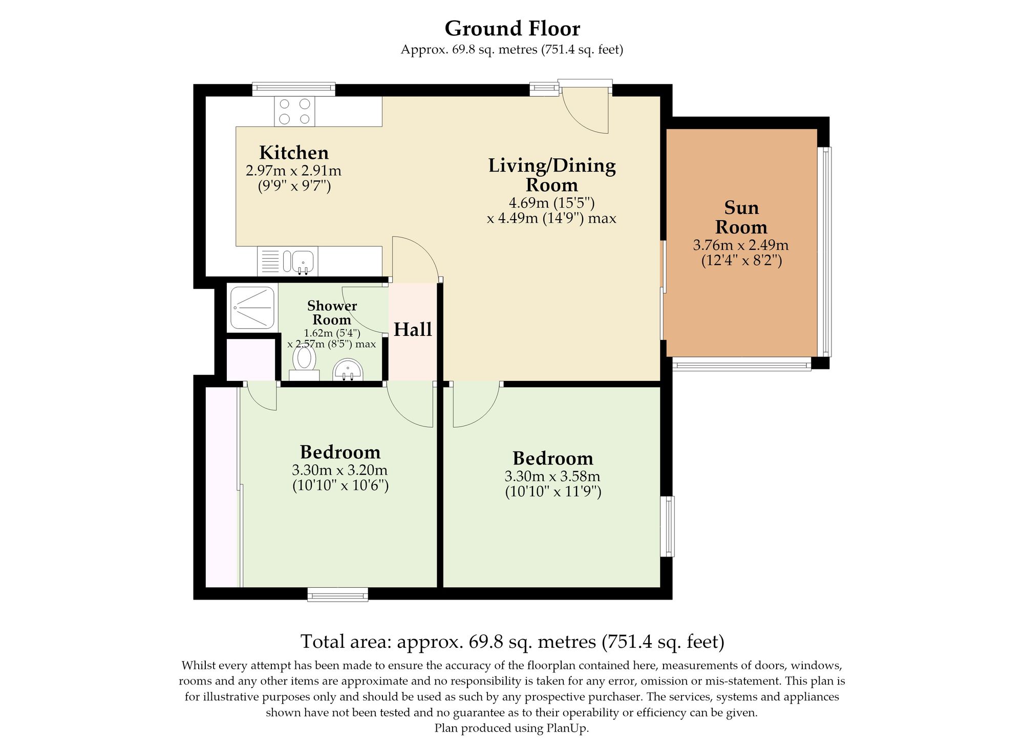 Flat 1, 19 Friars Lane, Great Yarmouth floorplan