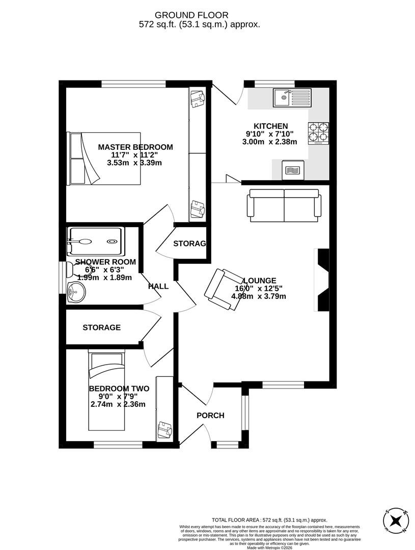 12A, Penwortham Hall Gardens, Preston floorplan