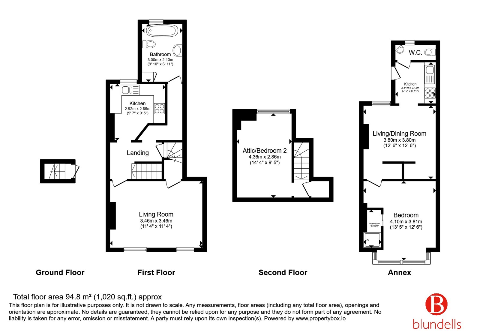 144,, Queens Road, South Yorkshire floorplan