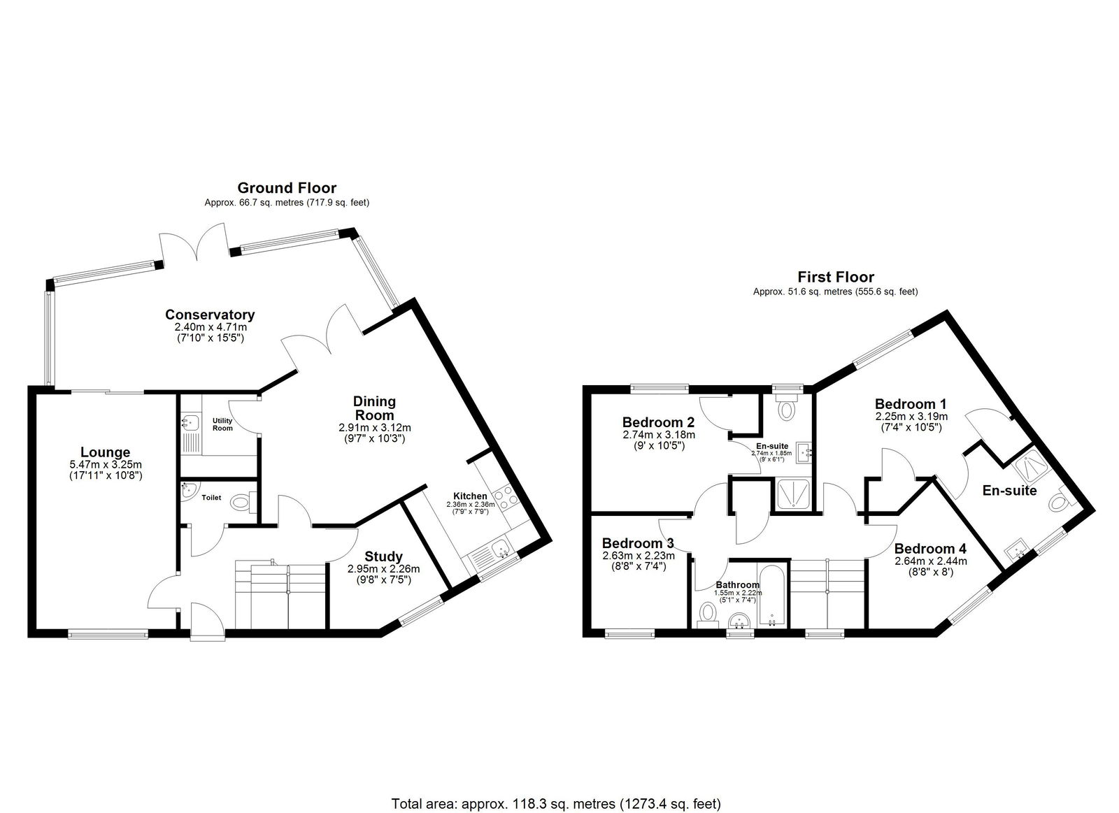 52, Howell Drive, Huntingdon floorplan