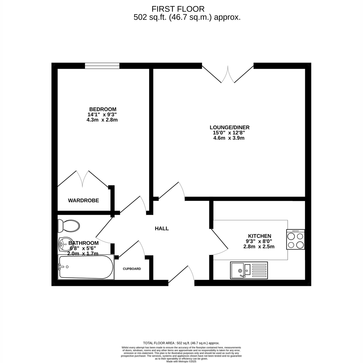 Flat 20 Chichester House, 1, The Waterfront, Worthing floorplan