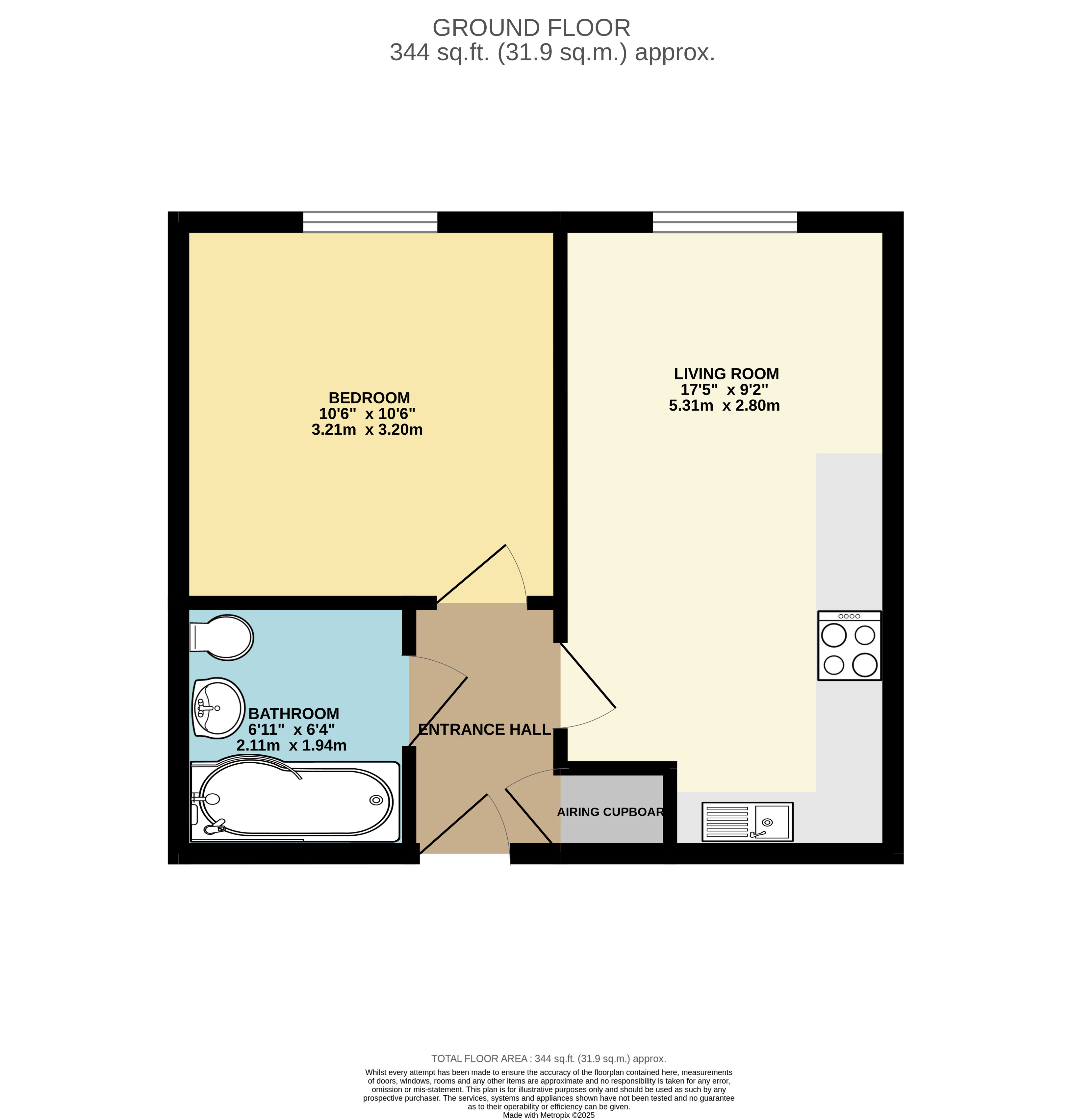 Flat 4, Columbia House, Romany Road, Worthing floorplan