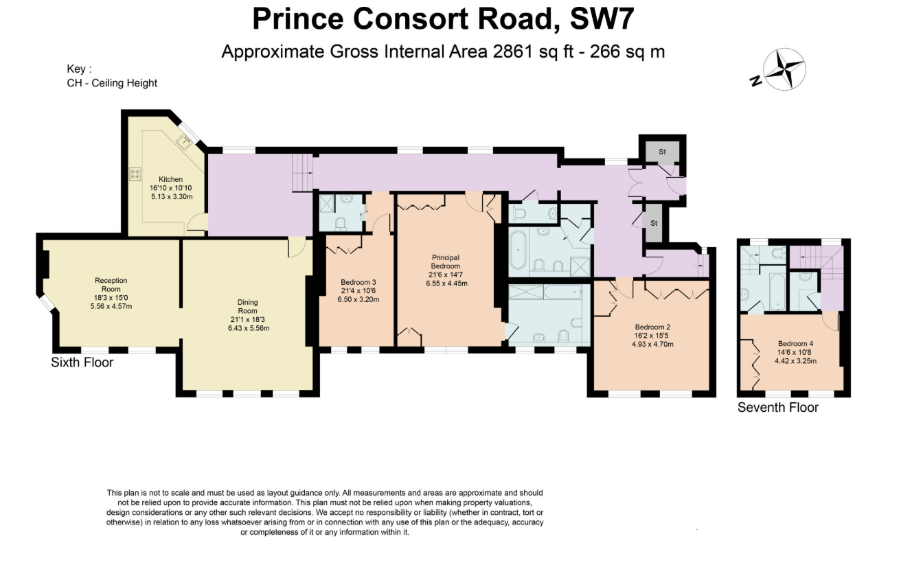 50 Albert Court, Prince Consort Road, London floorplan