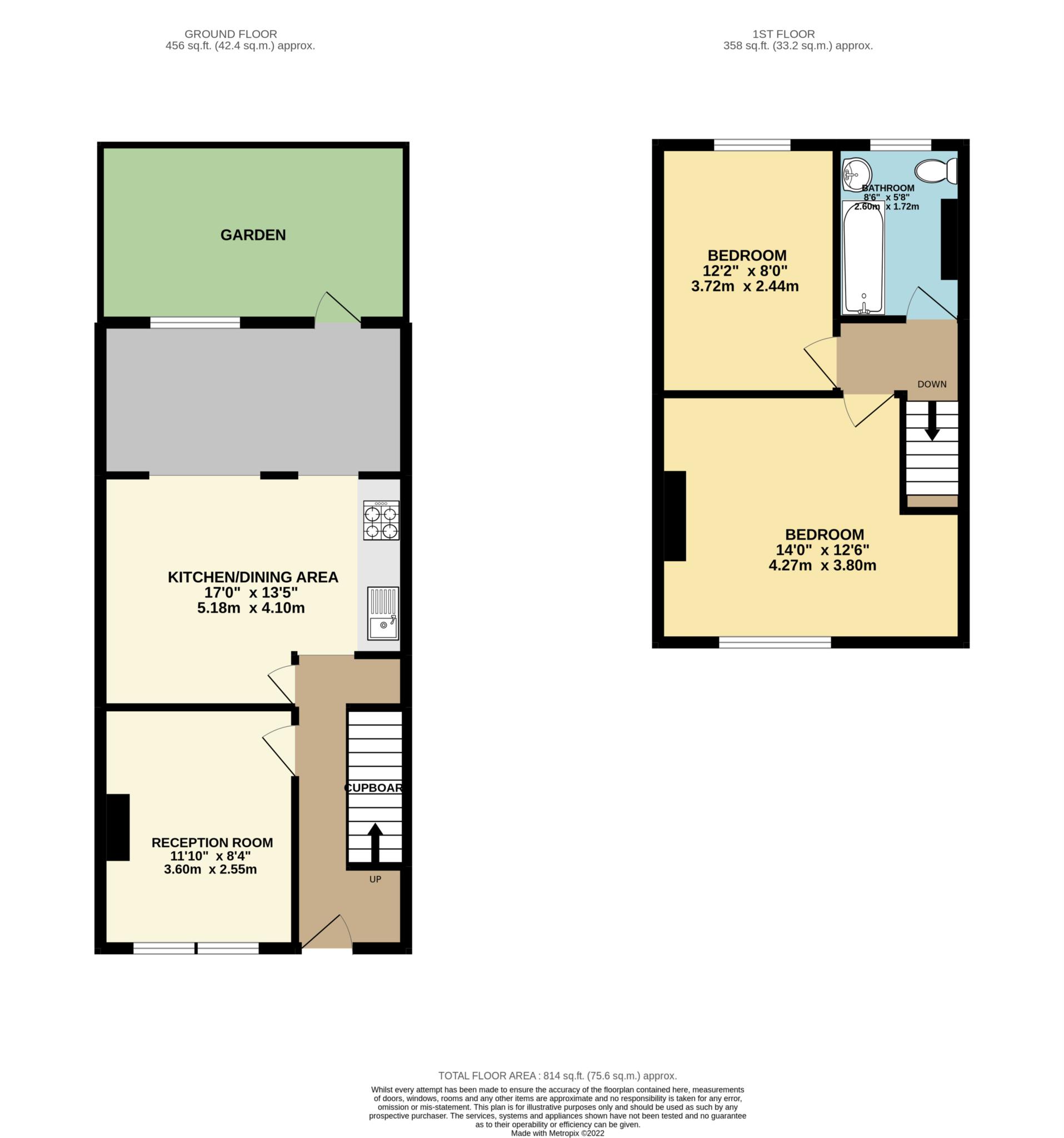 85, Elm Road, New Malden floorplan