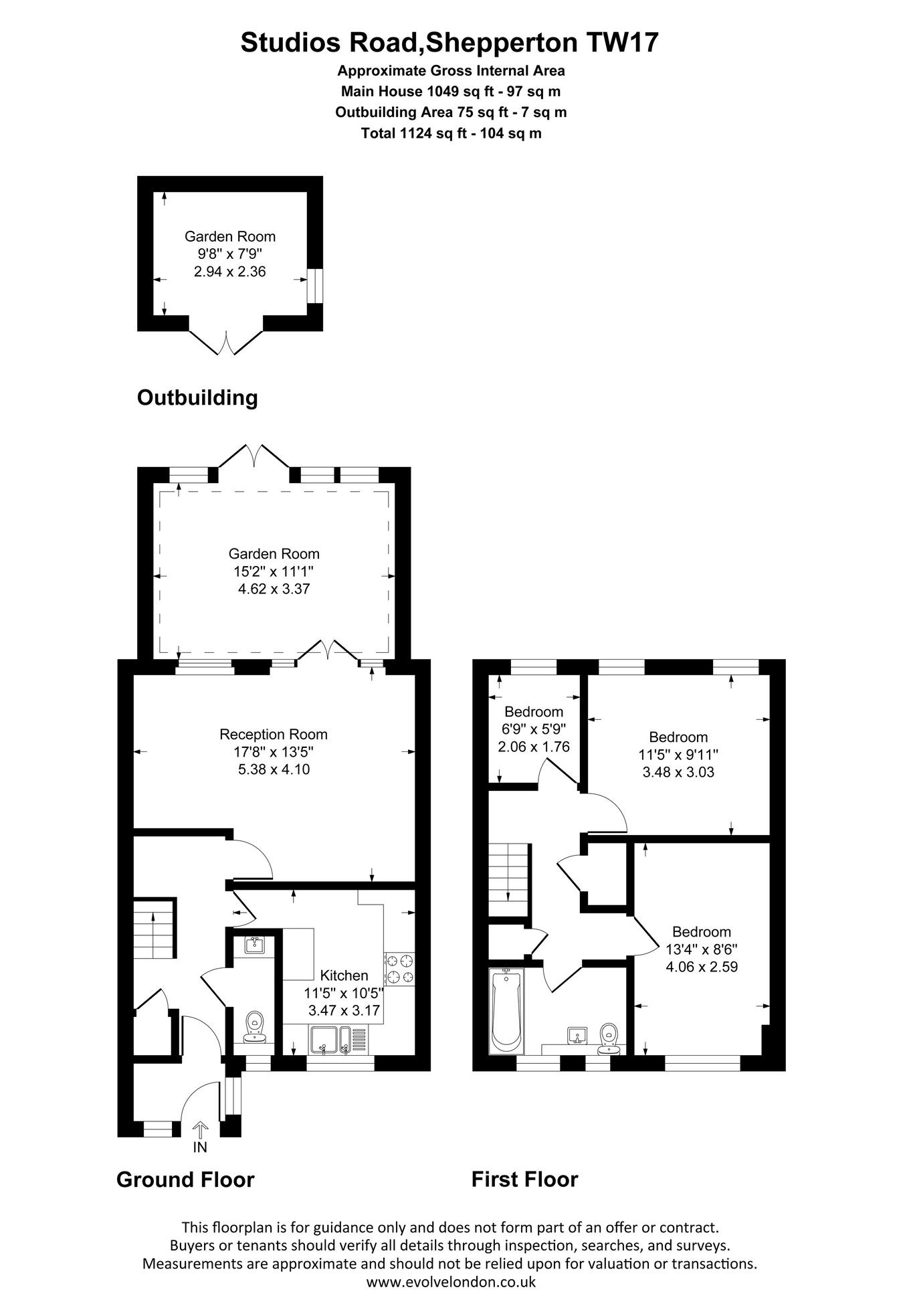 43, Studios Road, Shepperton floorplan