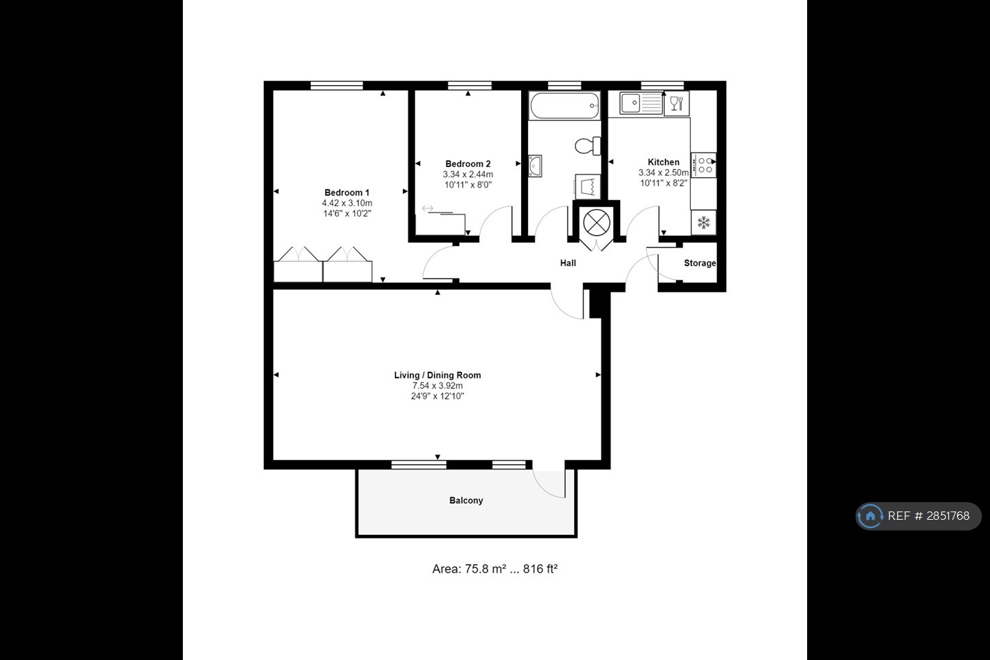 Flat, Lansdowne Court Upper Park Road, Camberley floorplan