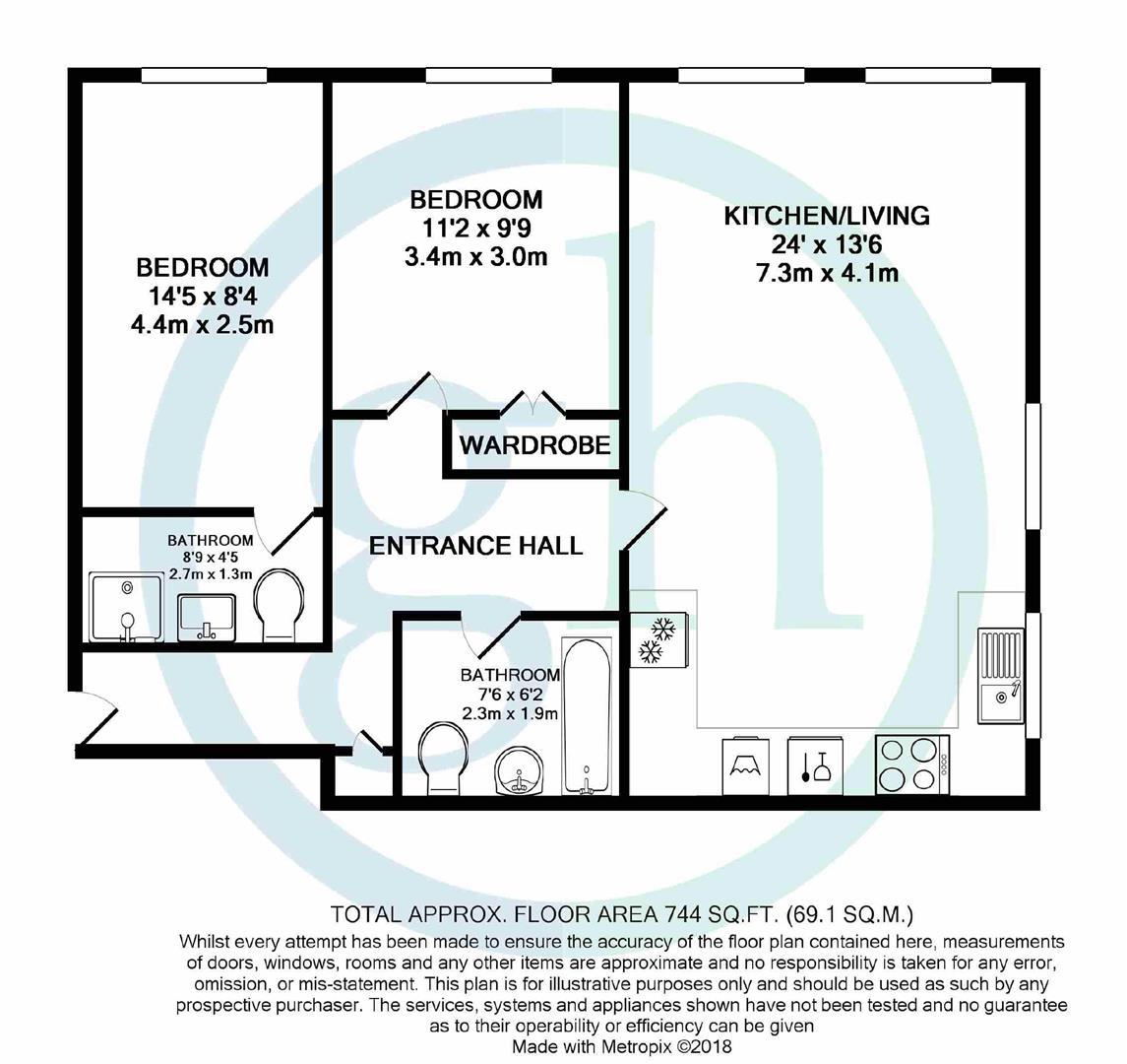 Flat 3, Quilters Court, Ruislip floorplan