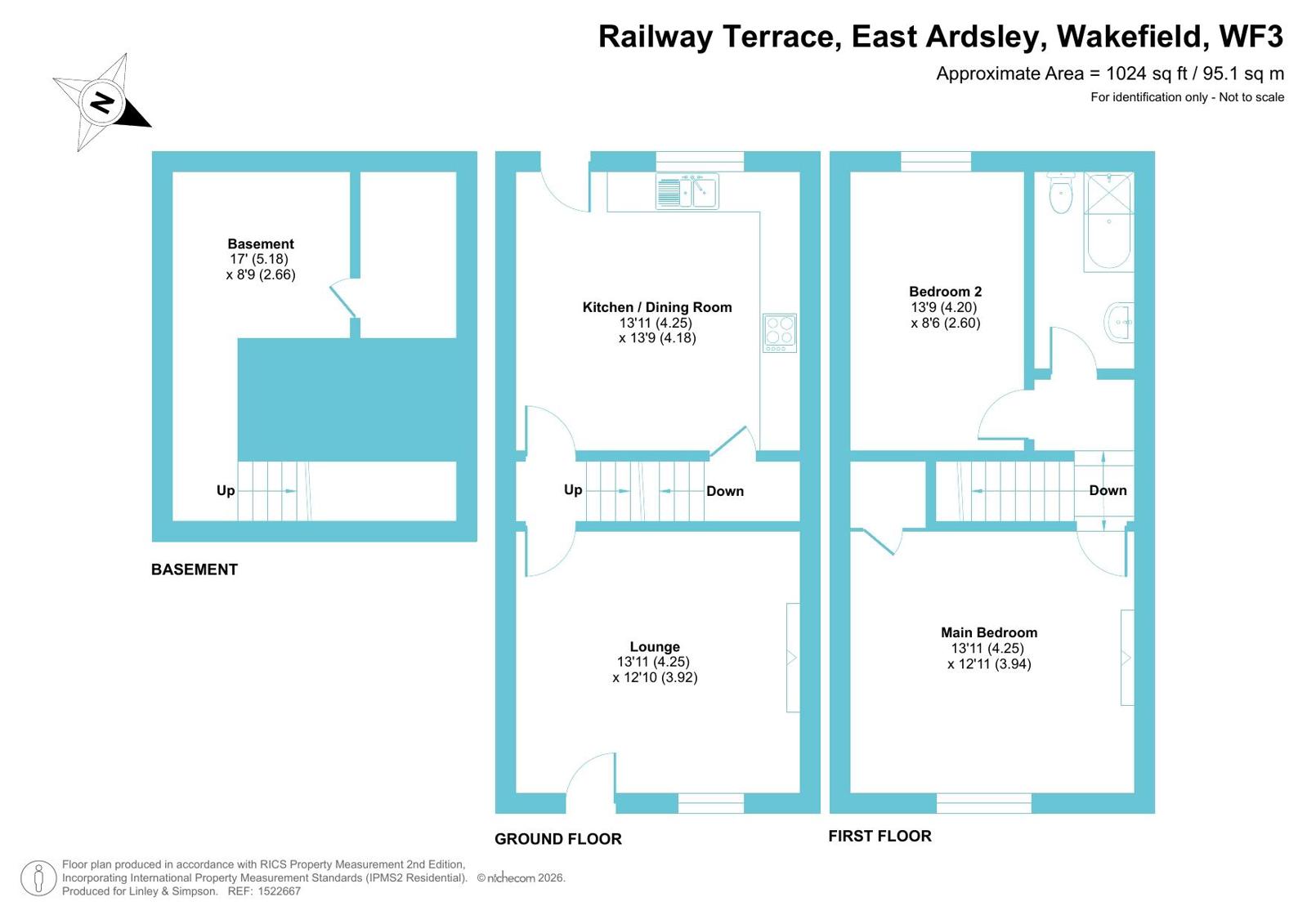 10, Railway Terrace, Wakefield floorplan