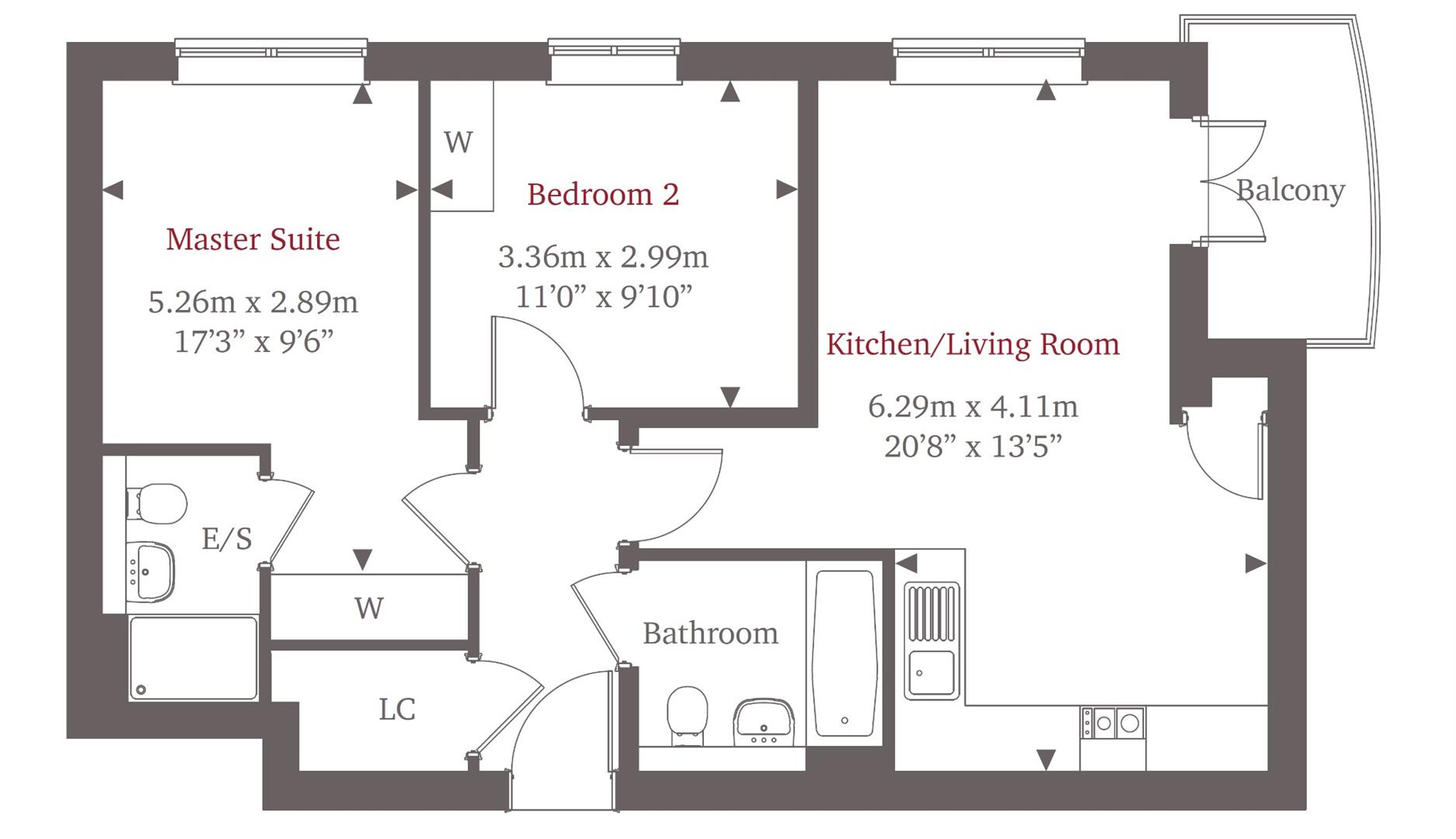 Flat 16, Athena Court, 8, Bridge Avenue, Maidenhead floorplan