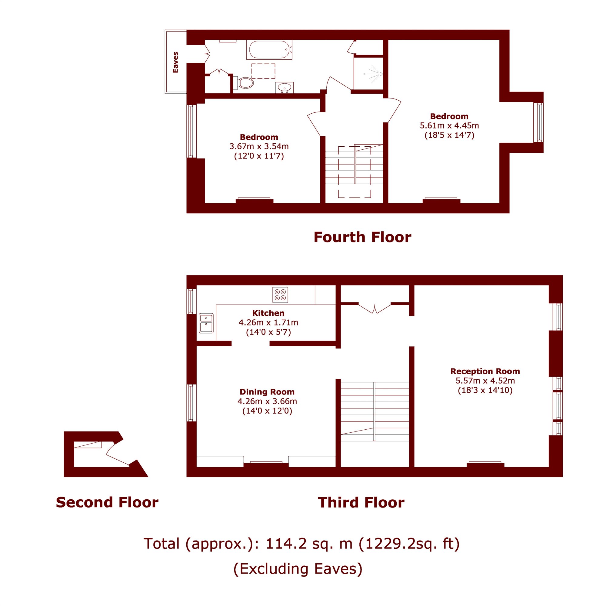 Second And Third Floor Flat, 204, Randolph Avenue, Maida Vale floorplan