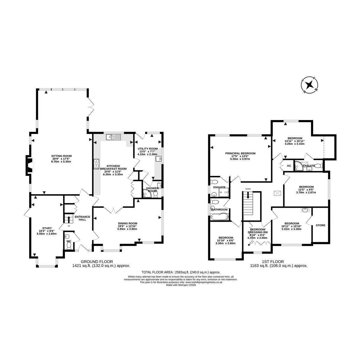 Flat Bramcote, 42, Plumstead Road, Thorpe End floorplan