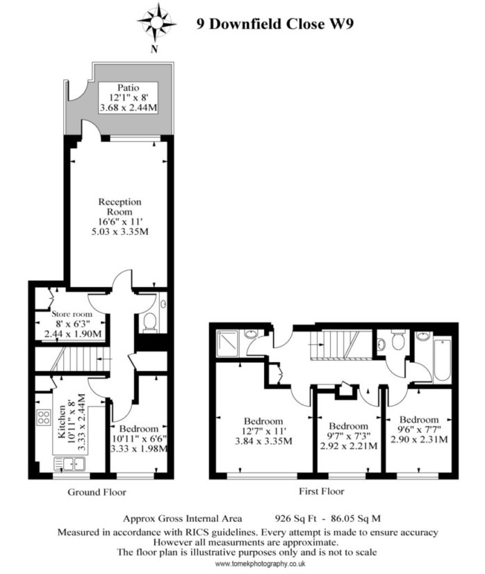 Downfield Close, London floorplan