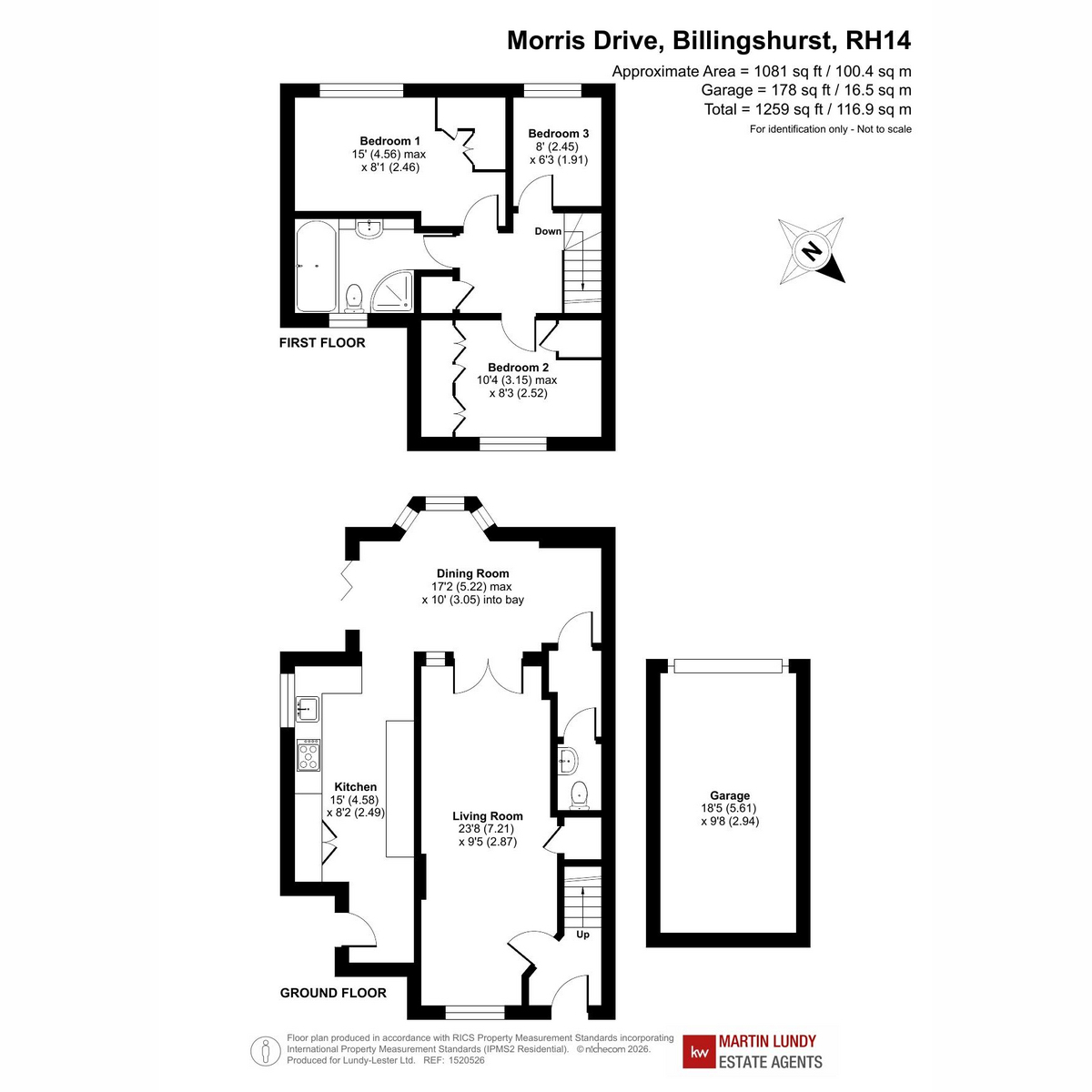 17, Morris Drive, Billingshurst floorplan