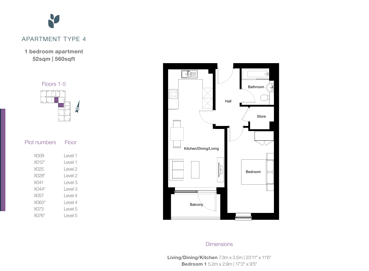 8, Silverling House, Hatfield floorplan