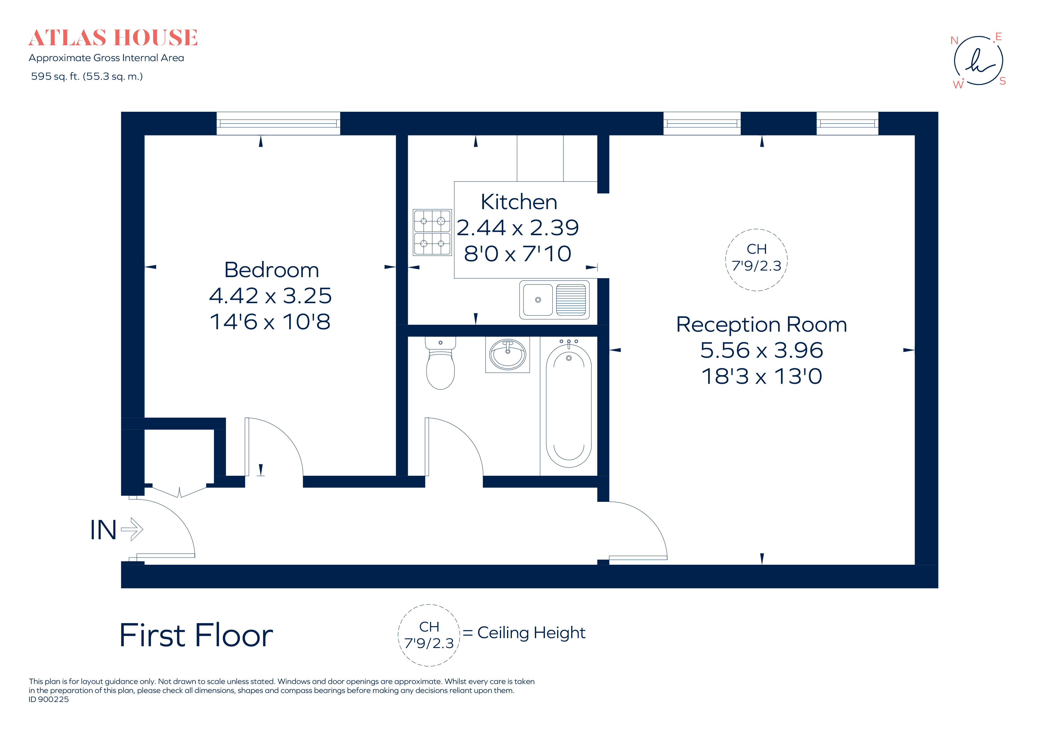 Flat 1, Atlas House, 466, London Road, Isleworth floorplan
