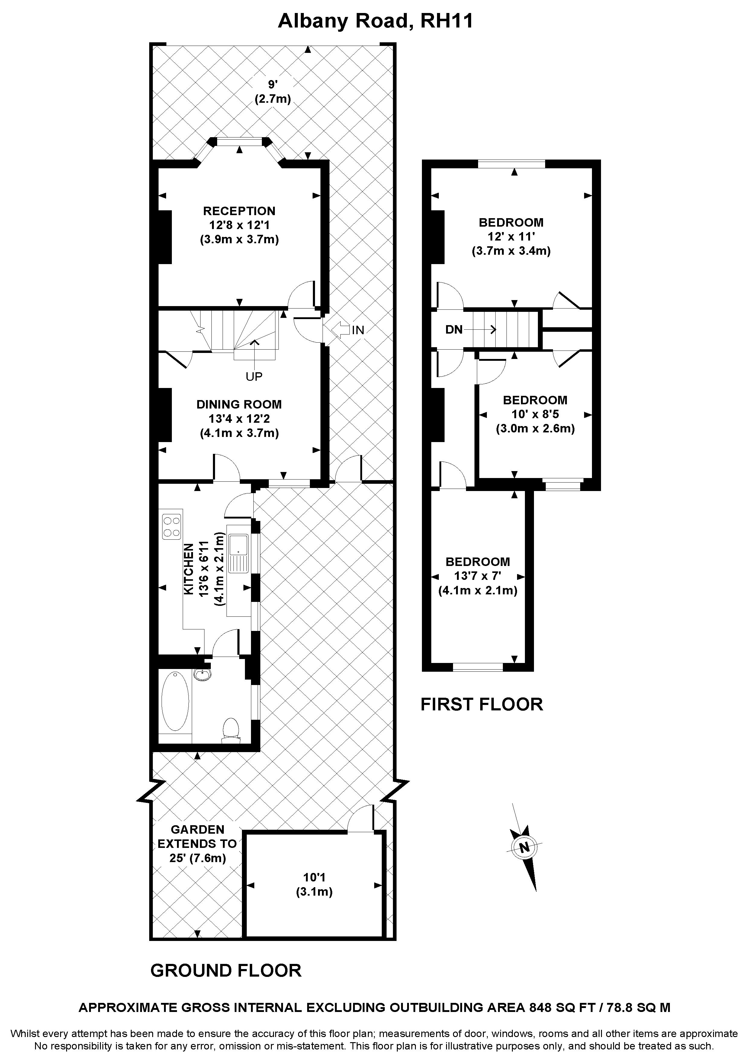 3 Bedrooms Semi-detached house for sale in Albany Road, West Green, Crawley RH11