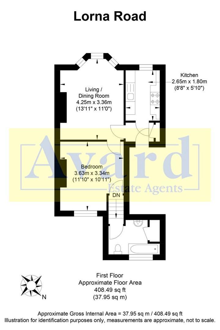 Flat 3, 41, Lorna Road, Hove floorplan