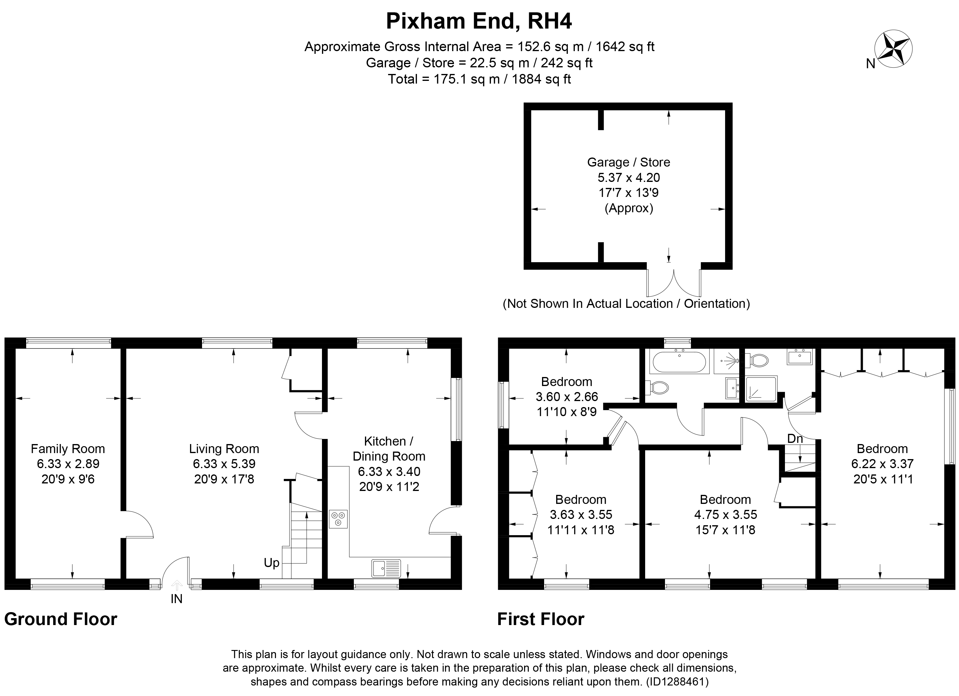 1 Pixham End Cottages, Pixham Lane, Dorking floorplan