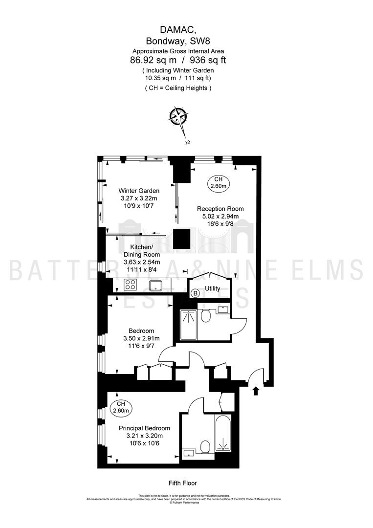 505 DAMAC, 67 Bondway, London floorplan