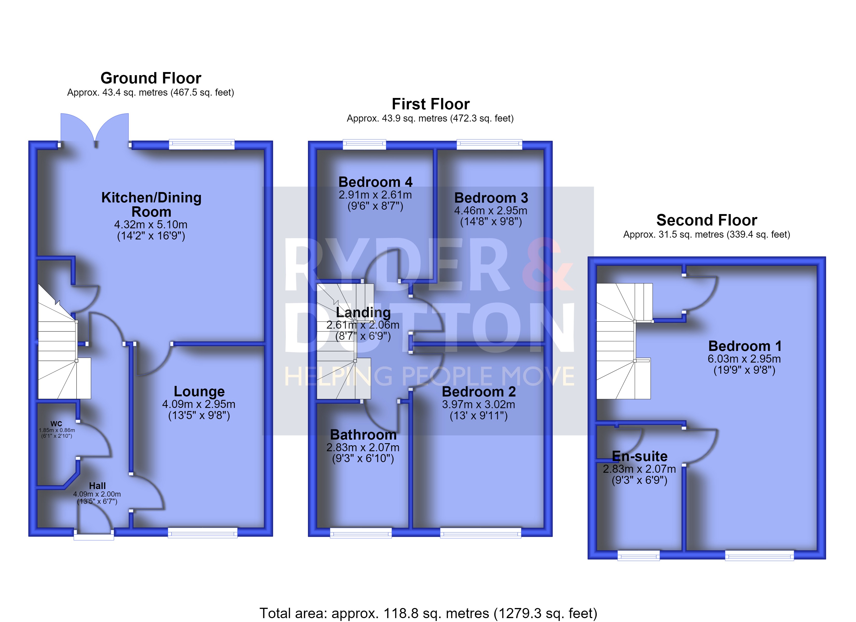13, Middle Farm Close, Manchester floorplan