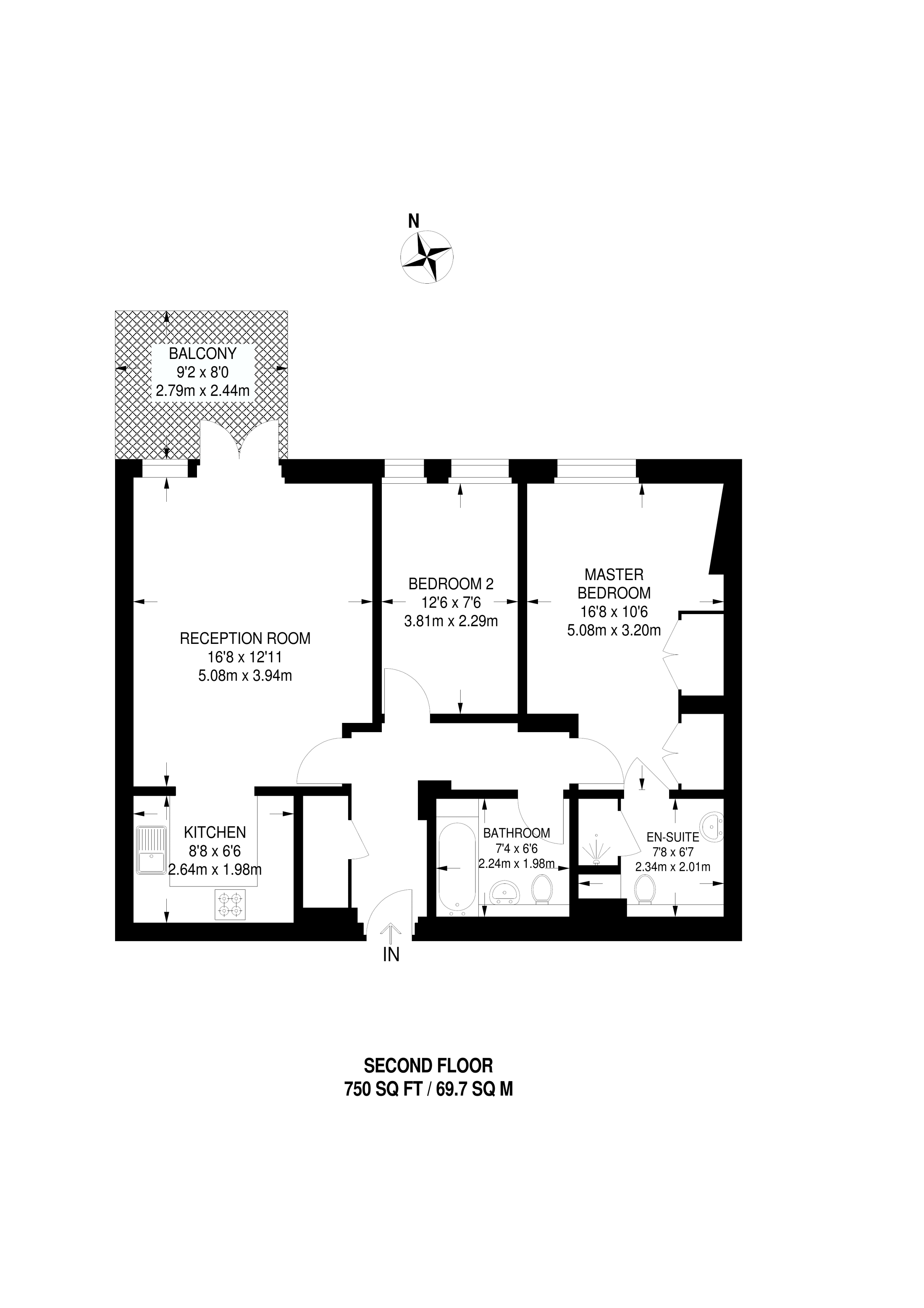 2 Bedrooms Flat to rent in The Bittoms, Kingston KT1