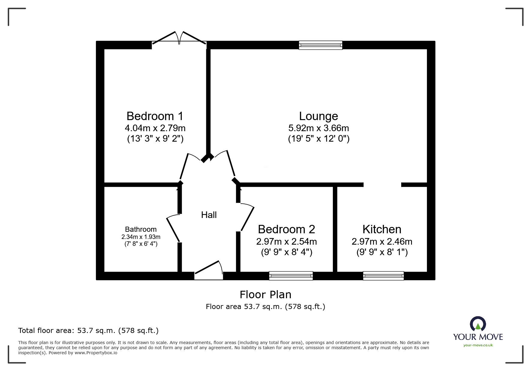Flat 9, 64, Darwin Crescent, Leicestershire floorplan