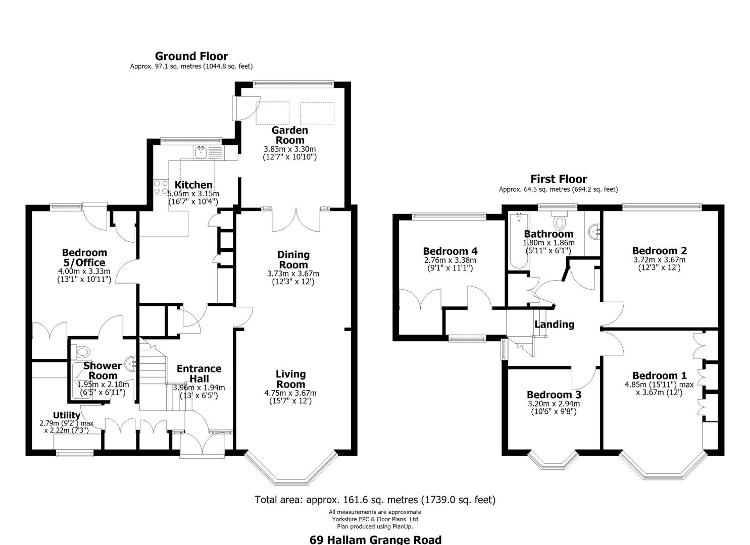 69, Hallam Grange Road, Sheffield floorplan