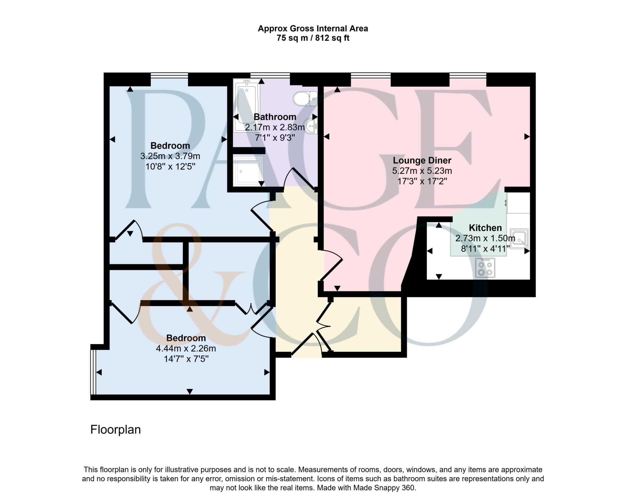 Flat 3 The Pointers, London Road, Canterbury floorplan