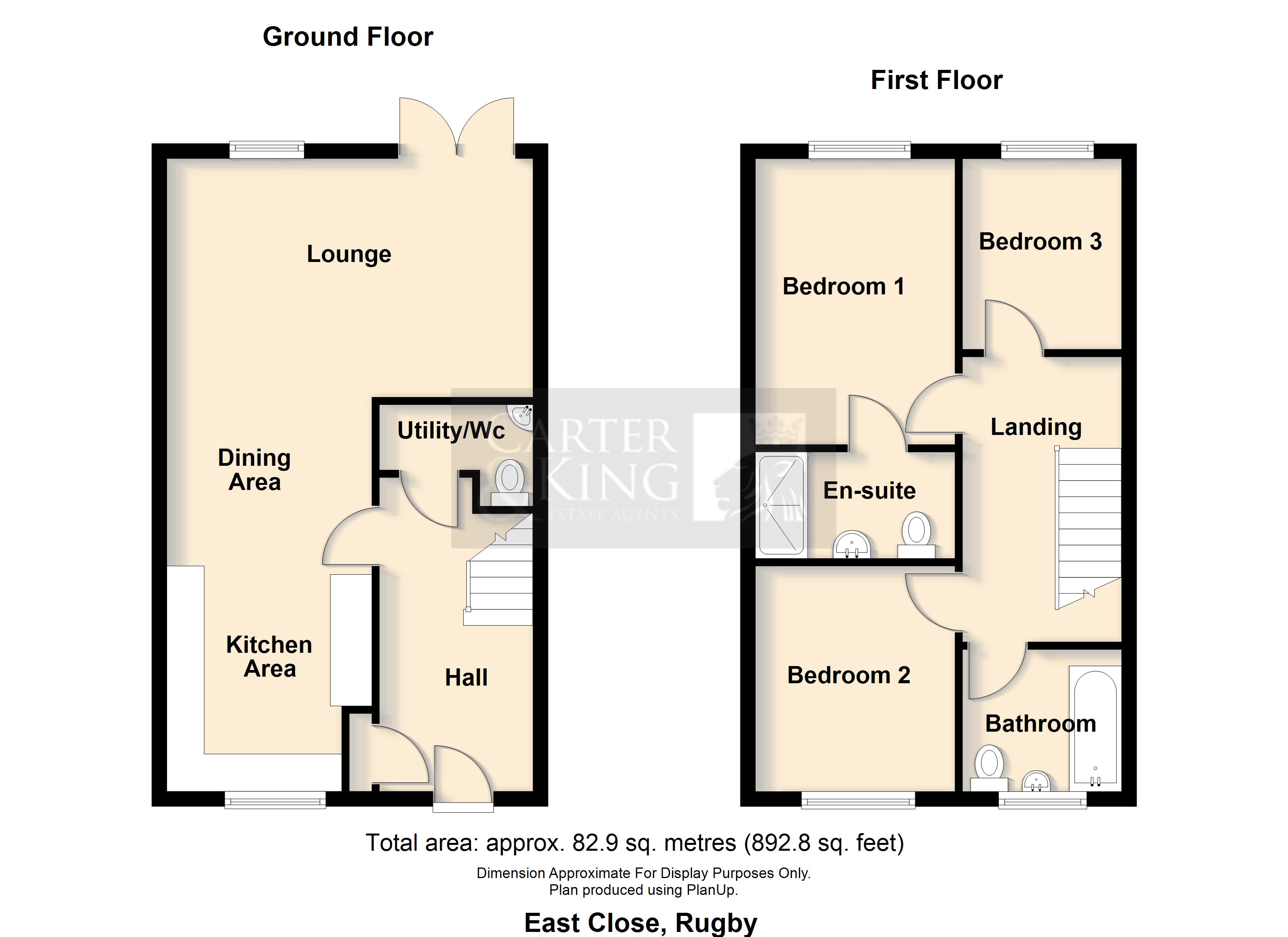 12, East Close, Rugby floorplan